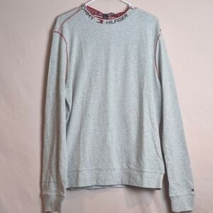 Tommy Hilfiger Ice Gray Long Sleeve Crew Neck Pullover Sweatshirt